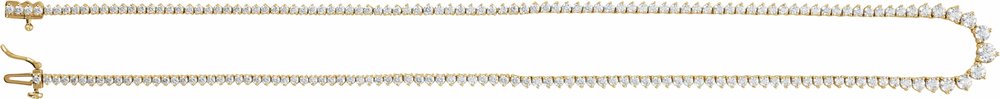 14K Yellow Gold 6 5/8 CTW Lab-Grown Diamond 16 1/2" Line Necklace