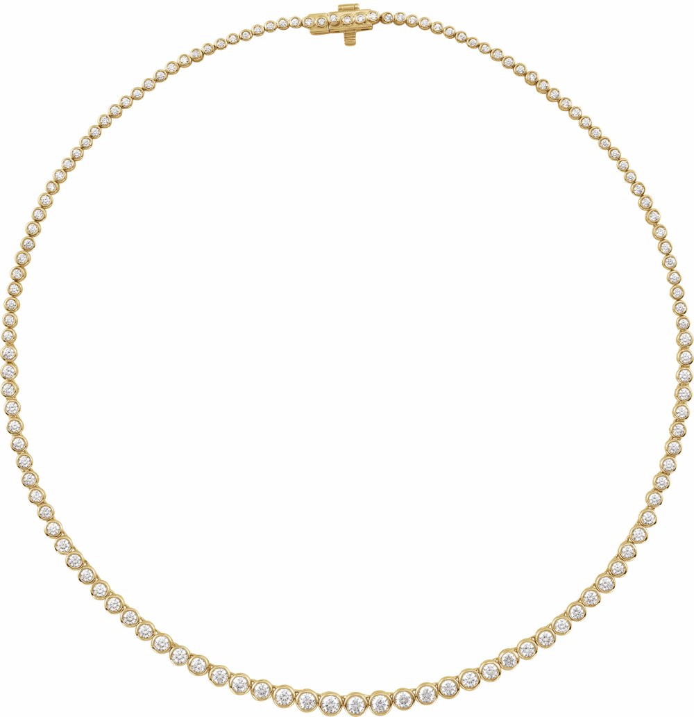 14K Yellow Gold 5 1/5 CTW Lab-Grown Diamond 16" Necklace