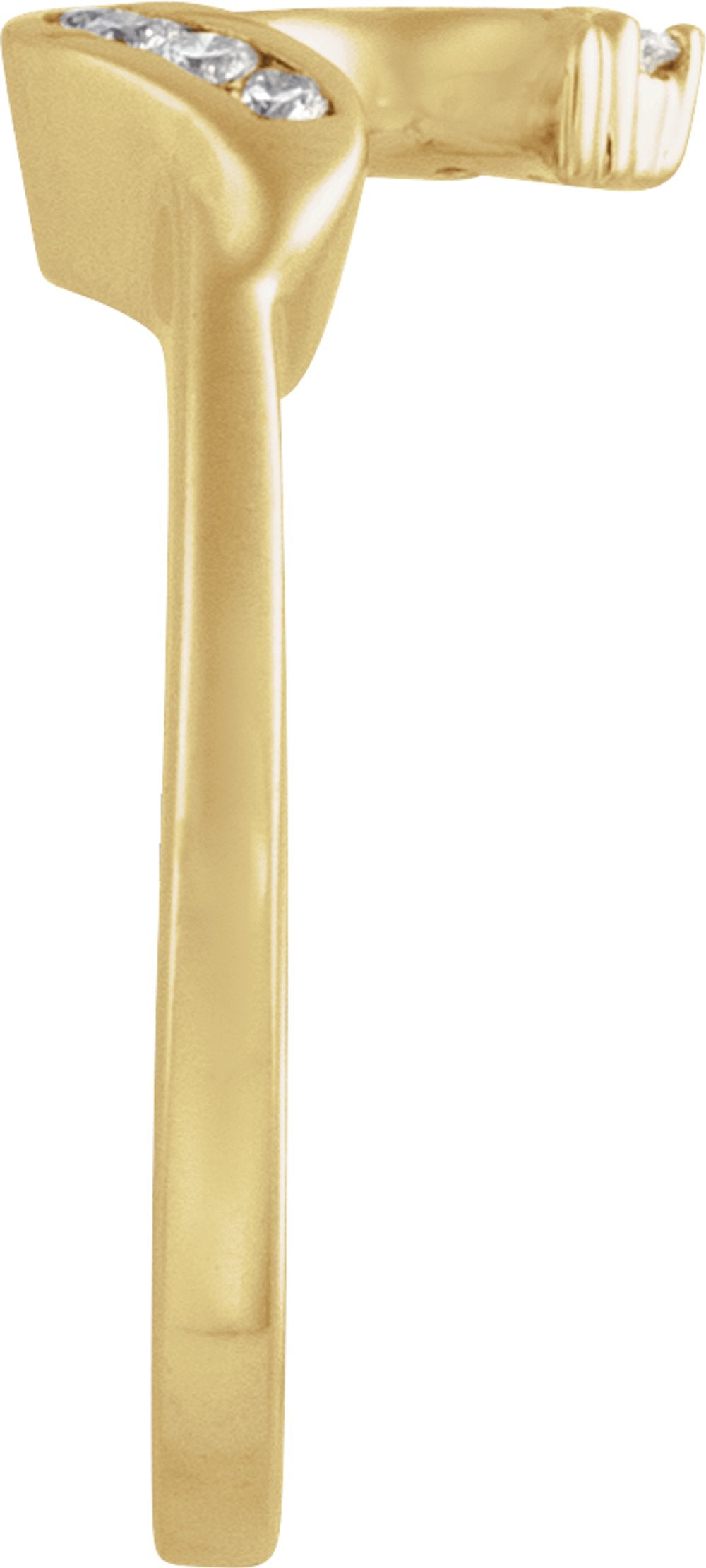 14K Yellow Gold 1/6 CTW Natural Diamond Wrap-Style Ring Enhancer