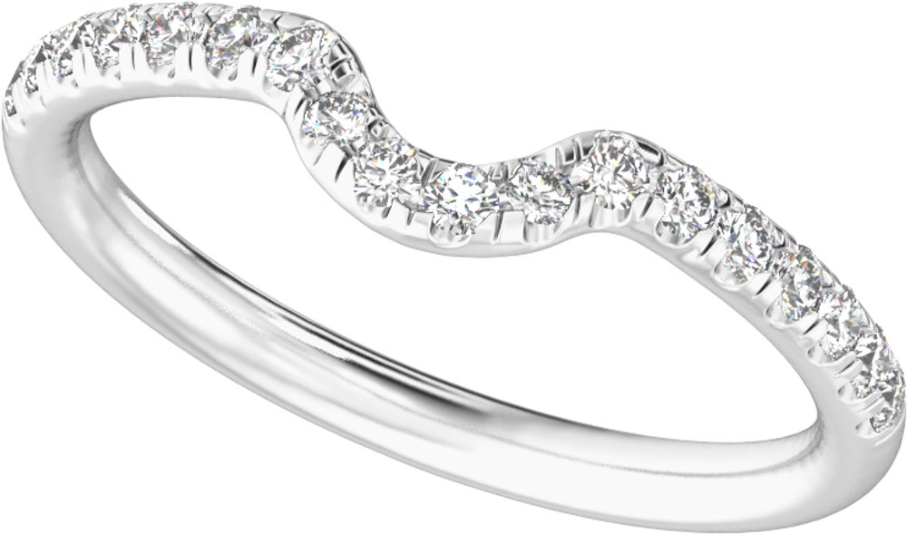 14K White Gold 1/3 CTW Lab-Grown Diamond Band
