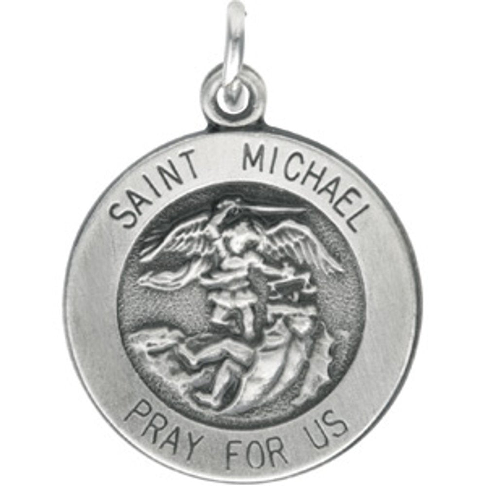 Sterling Silver St. Michael Medal Pendant