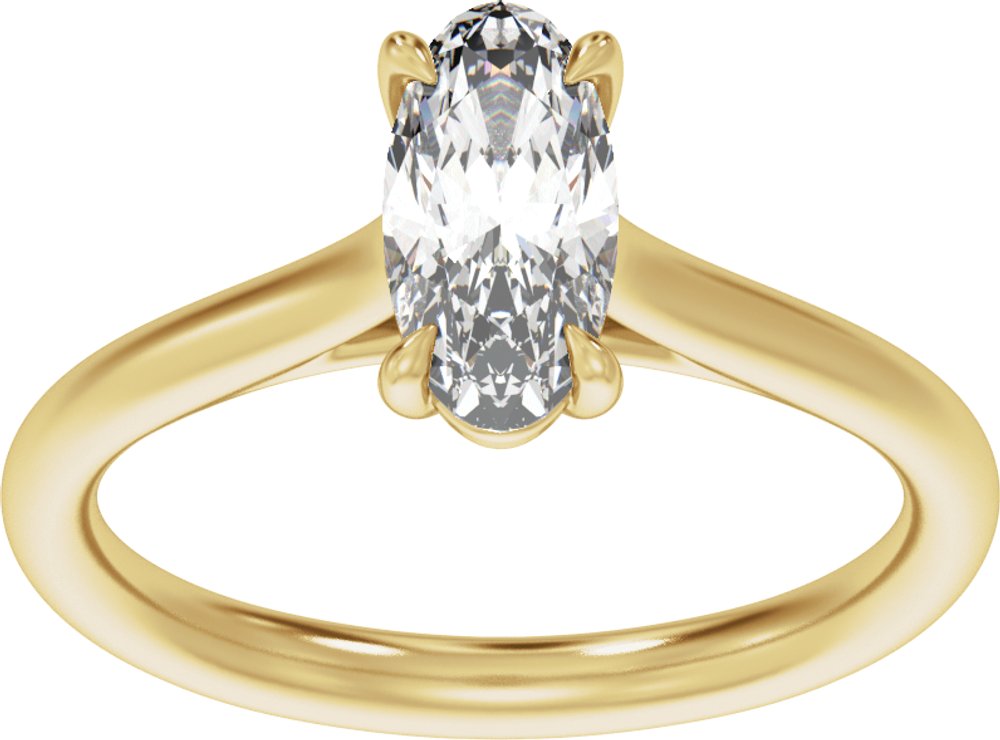 14K Yellow Gold 1 CTW Lab-Grown Diamond Engagement Ring