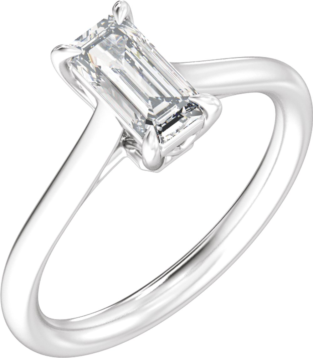 14K White Gold 1 CTW Lab-Grown Diamond Engagement Ring