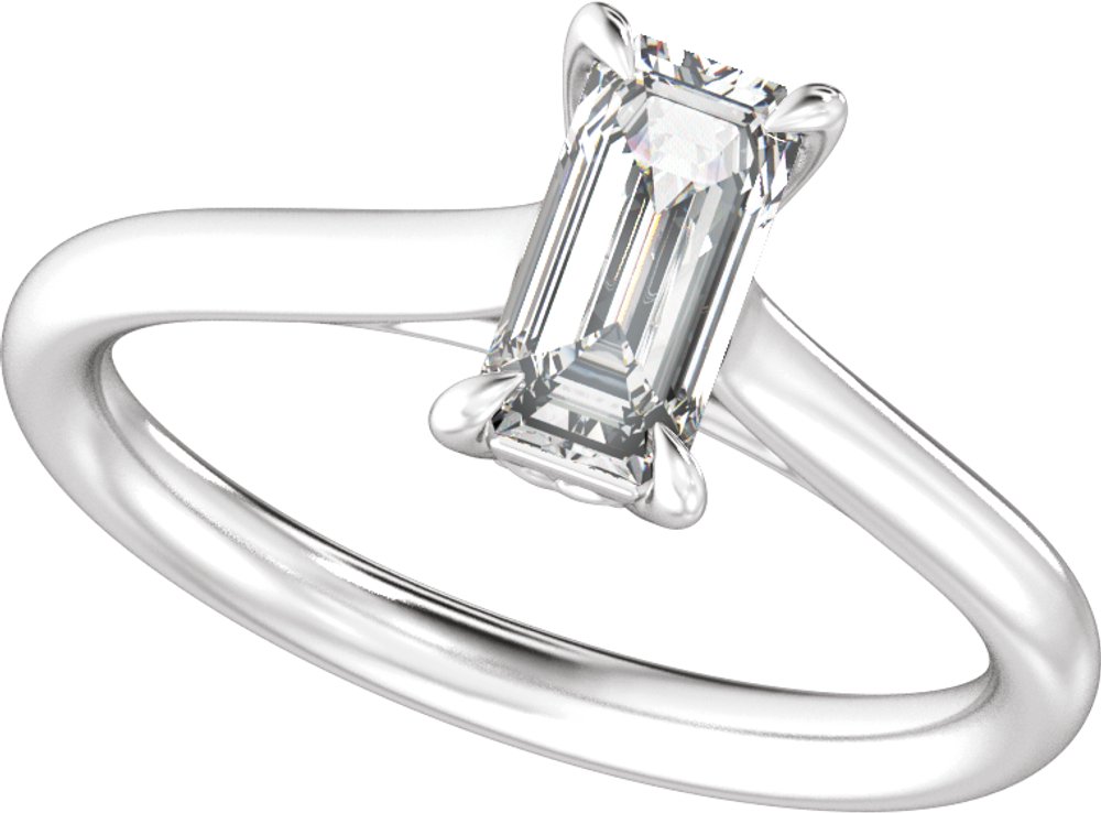14K White Gold 1 CTW Lab-Grown Diamond Engagement Ring