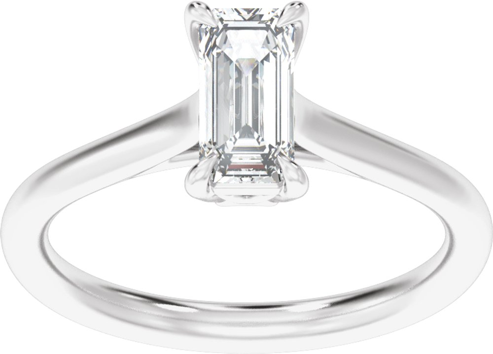 14K White Gold 1 CTW Lab-Grown Diamond Engagement Ring