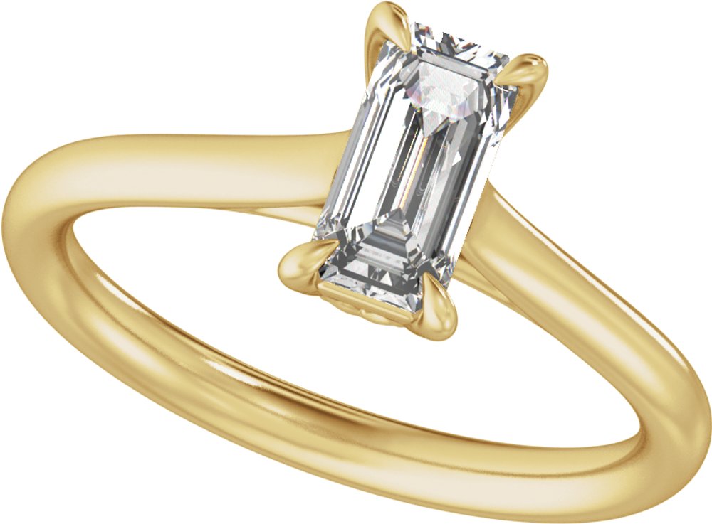 14K Yellow Gold 1 CTW Lab-Grown Diamond Engagement Ring