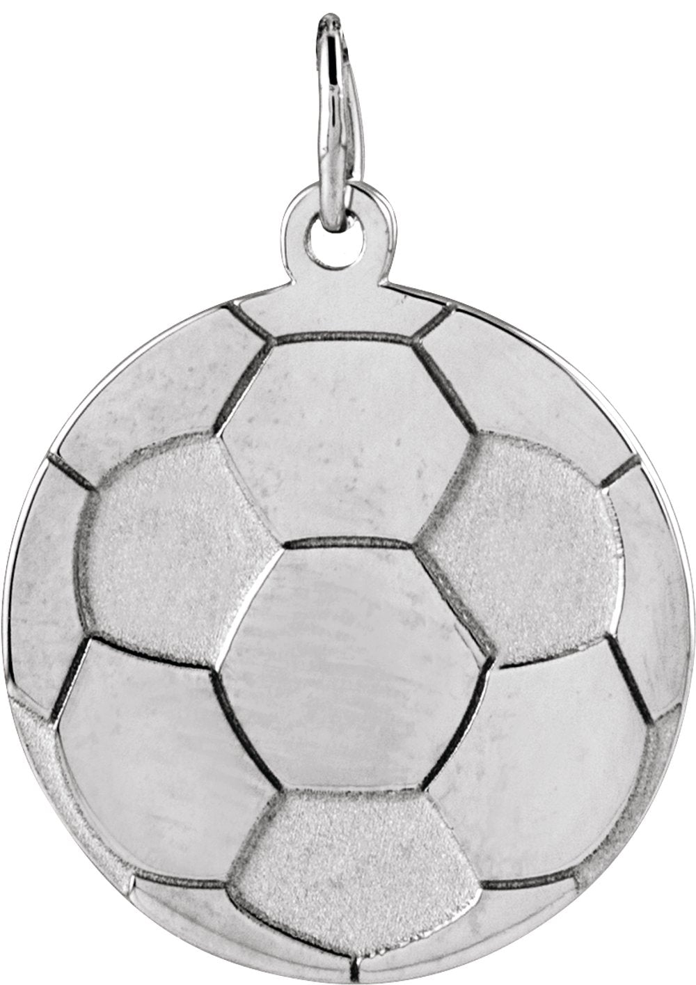 Sterling Silver Engravable Soccer Pendant
