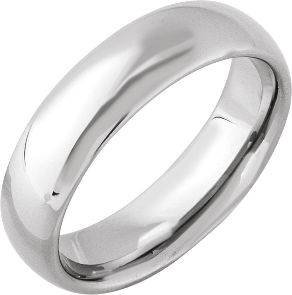 Tungsten 6 mm European-Style Comfort-Fit Band
