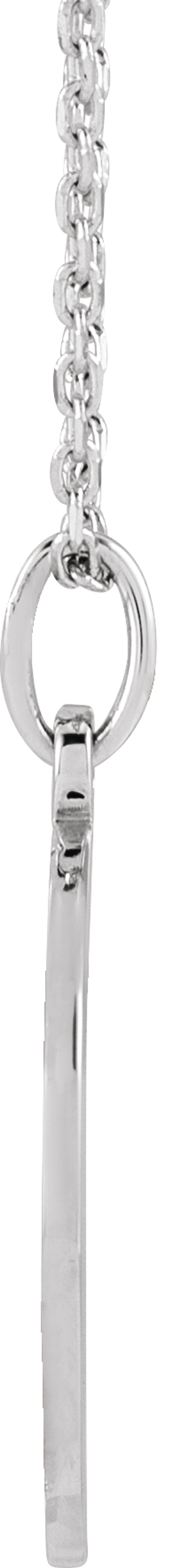 Sterling Silver Engravable Baseball/Softball 16-18" Necklace