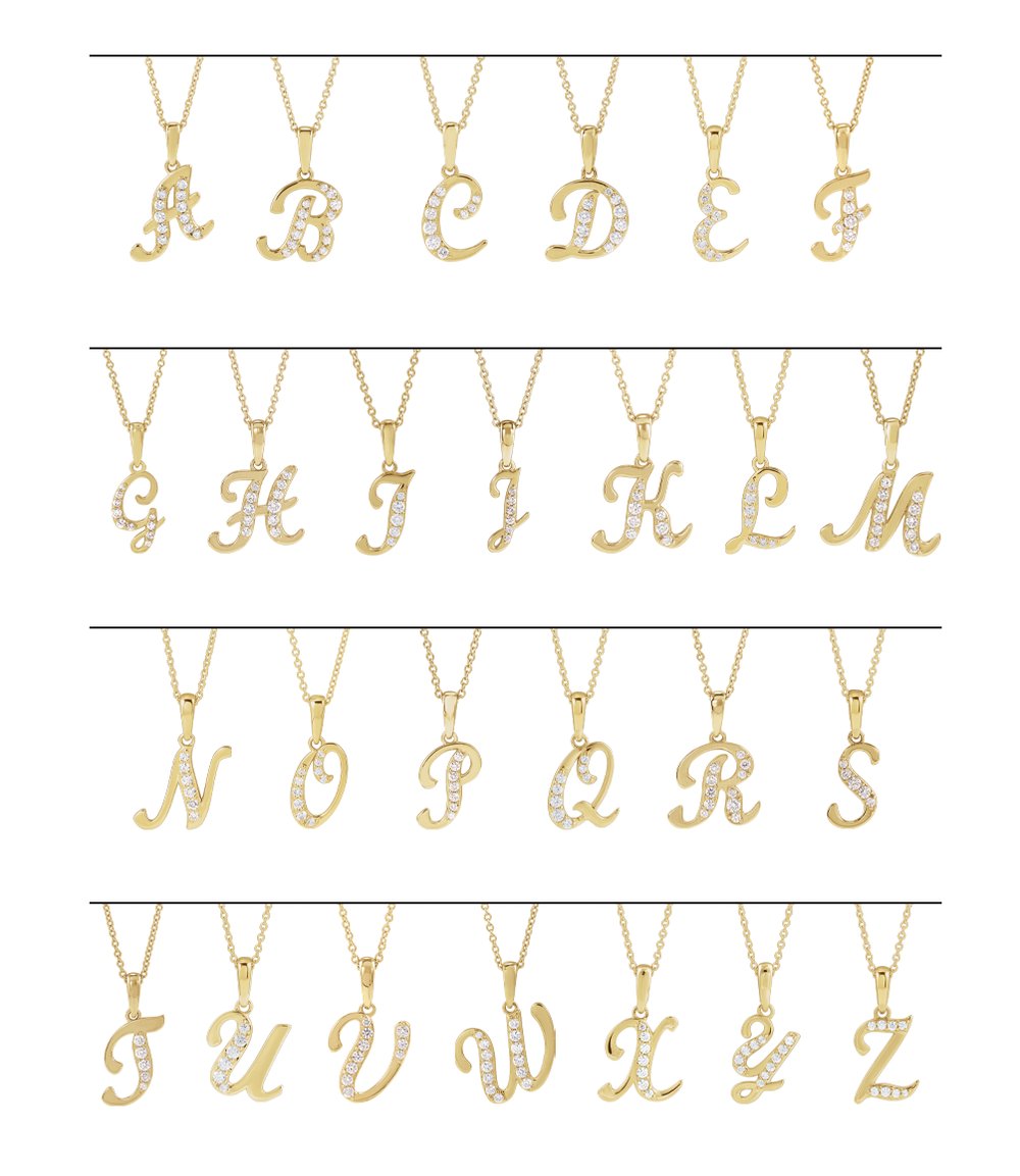 14K White 1/10 CTW Natural Diamond Initial O Pendant