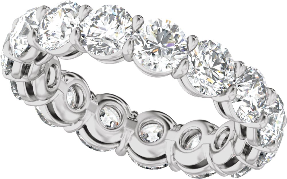 14K White Gold 4 3/4 CTW Lab-Grown Diamond Low Profile Eternity Band