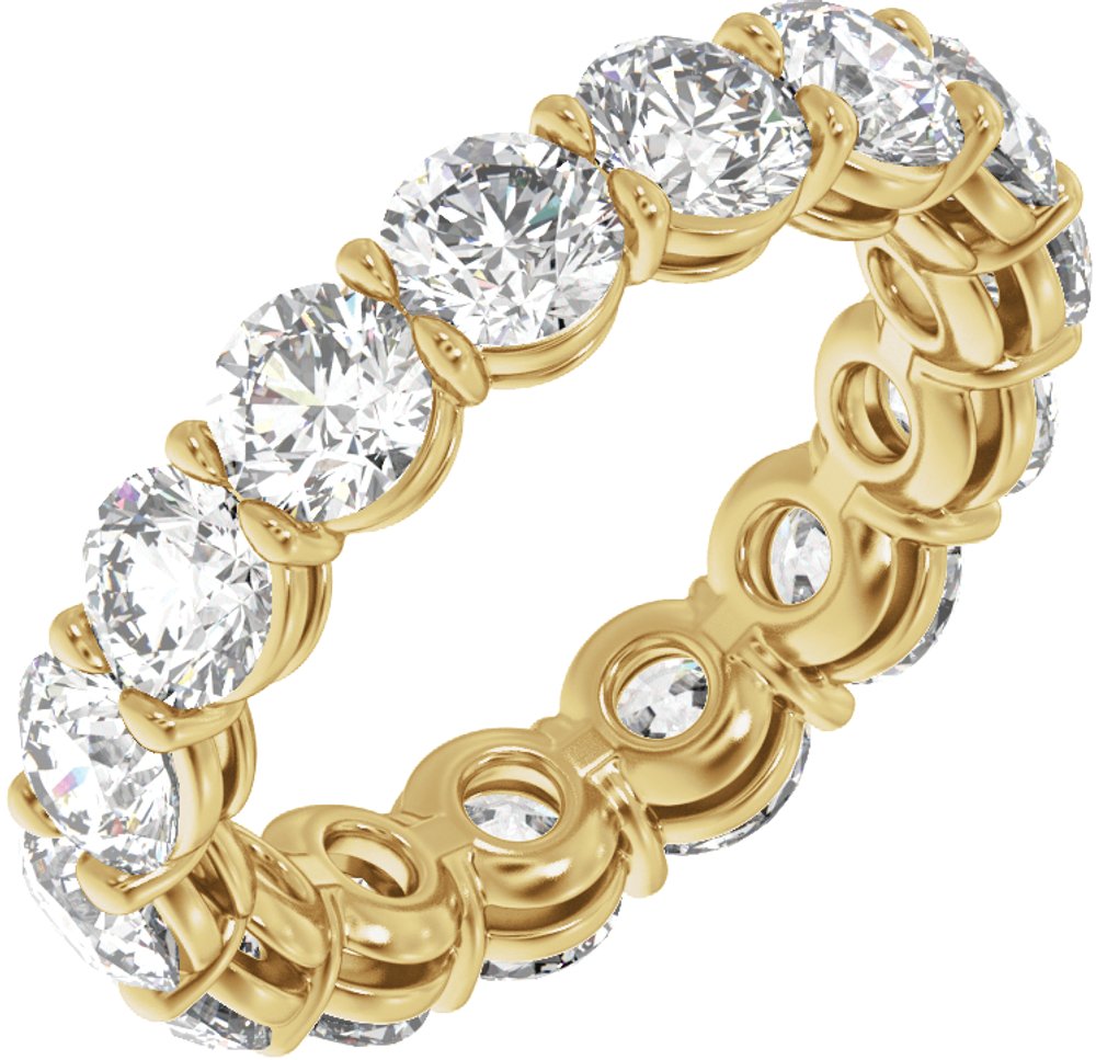 14K Yellow Gold 4 3/4 CTW Lab-Grown Diamond Low Profile Eternity Band