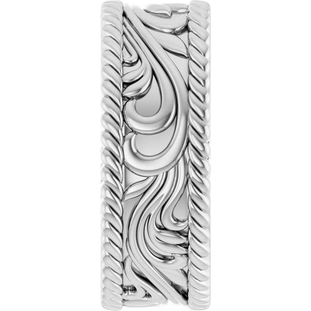 Continuum Sterling Silver 7 mm Sculptural Band Size 7.5