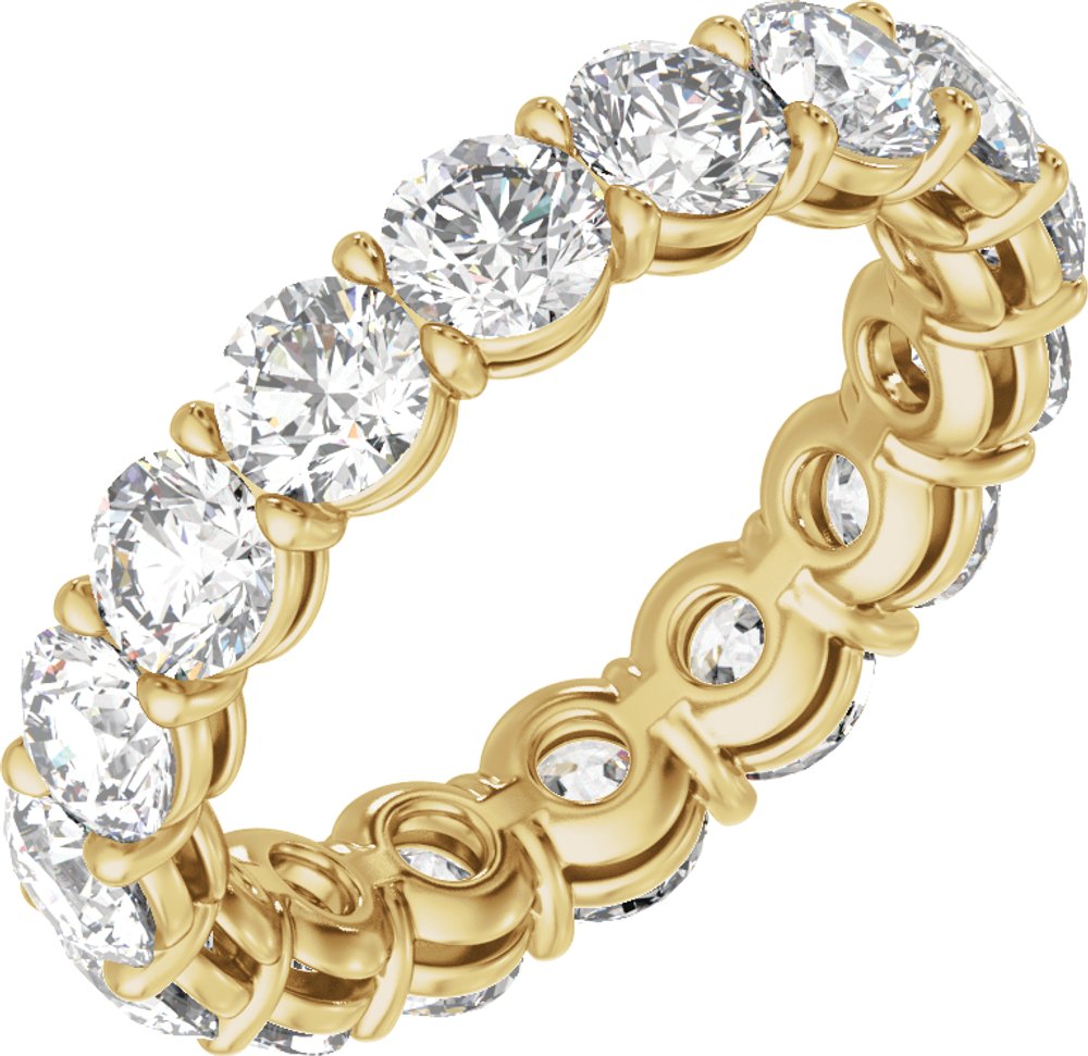 14K Yellow Gold 4 3/4 CTW Lab-Grown Diamond Low Profile Eternity Band