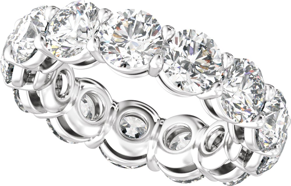14K White Gold 8 3/4 CTW Lab-Grown Diamond Low Profile Eternity Band