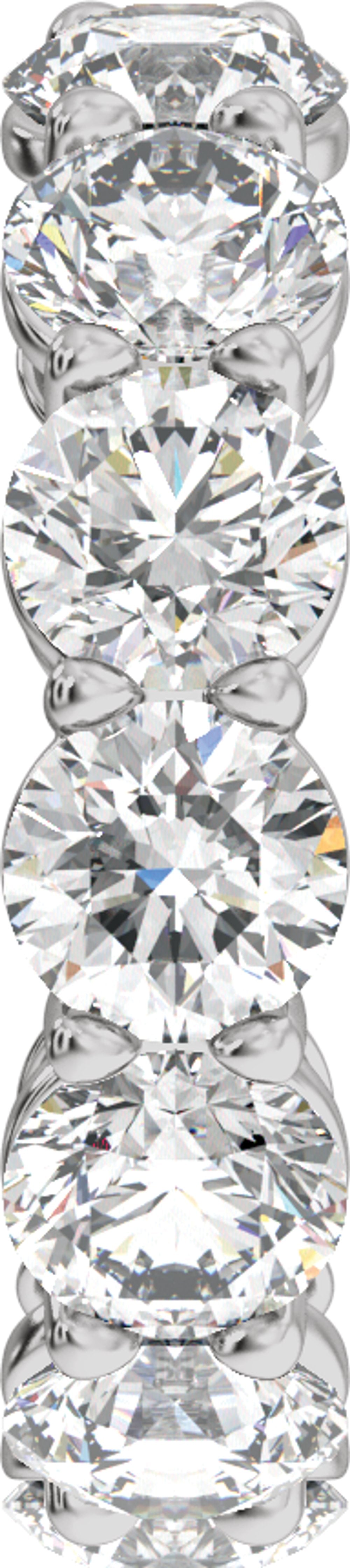 14K White Gold 7 1/4 CTW Lab-Grown Diamond Low Profile Eternity Band