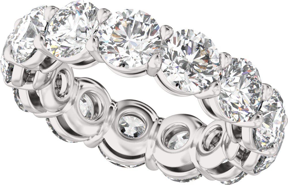 14K White Gold 7 1/4 CTW Lab-Grown Diamond Low Profile Eternity Band