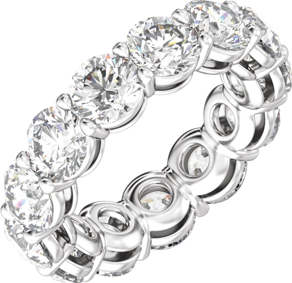 14K White Gold 7 1/4 CTW Lab-Grown Diamond Low Profile Eternity Band