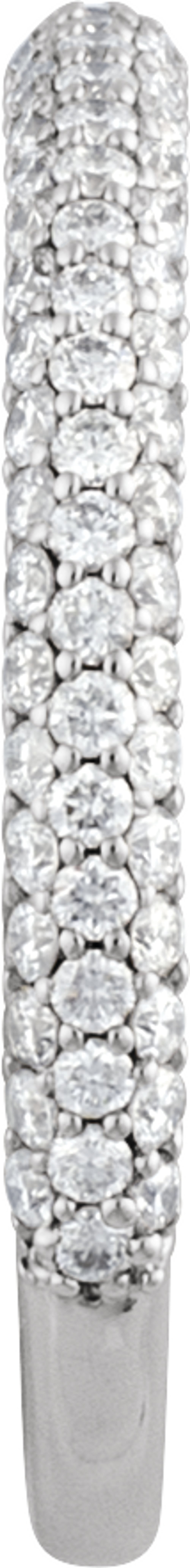 14K White 3/8 CTW Natural Diamond Band