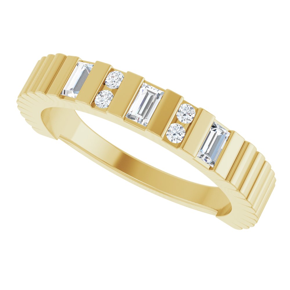 14K Yellow Gold 1/4 CTW Natural Diamond Anniversary Band