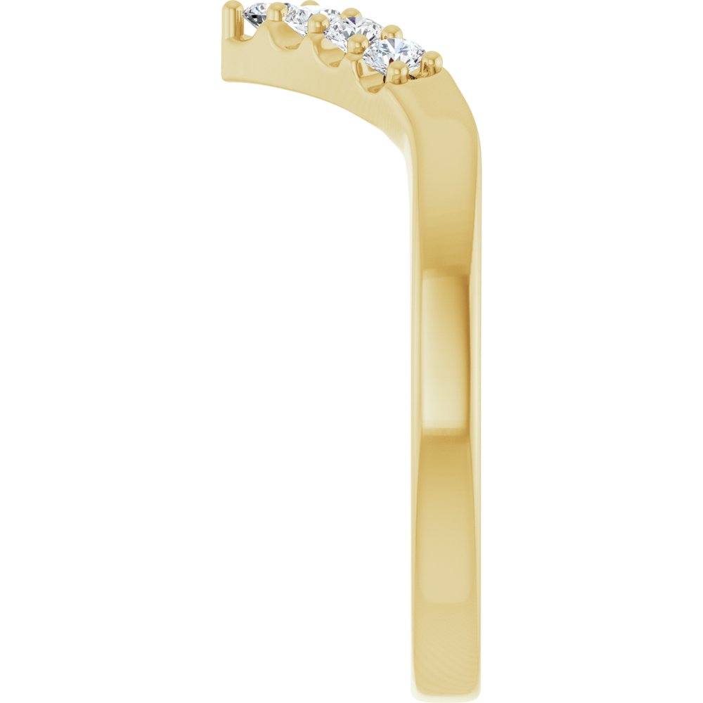 14K Yellow Gold 1/5 CTW Natural Diamond Contour Band