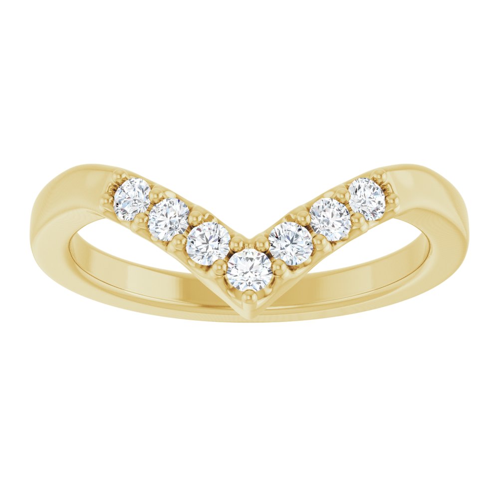 14K Yellow Gold 1/6 CTW Lab-Grown Diamond Contour Band