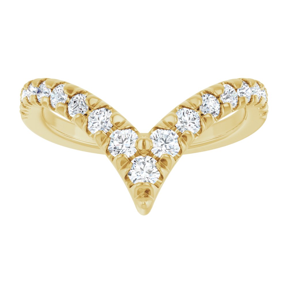 14K Yellow Gold 1/2 CTW Natural Diamond Contour Band