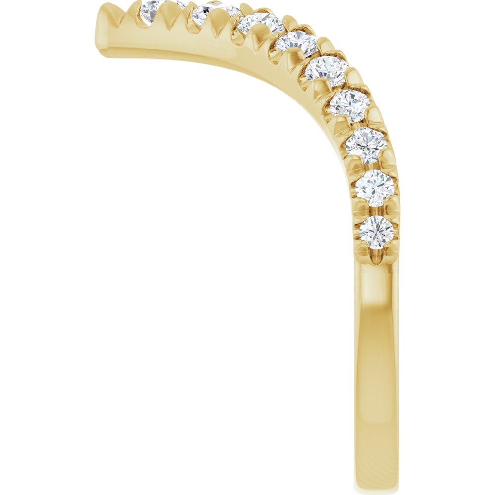 14K Yellow Gold 1/2 CTW Natural Diamond Contour Band