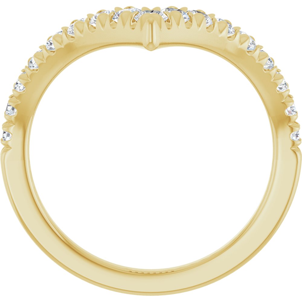 14K Yellow Gold 1/2 CTW Natural Diamond Contour Band