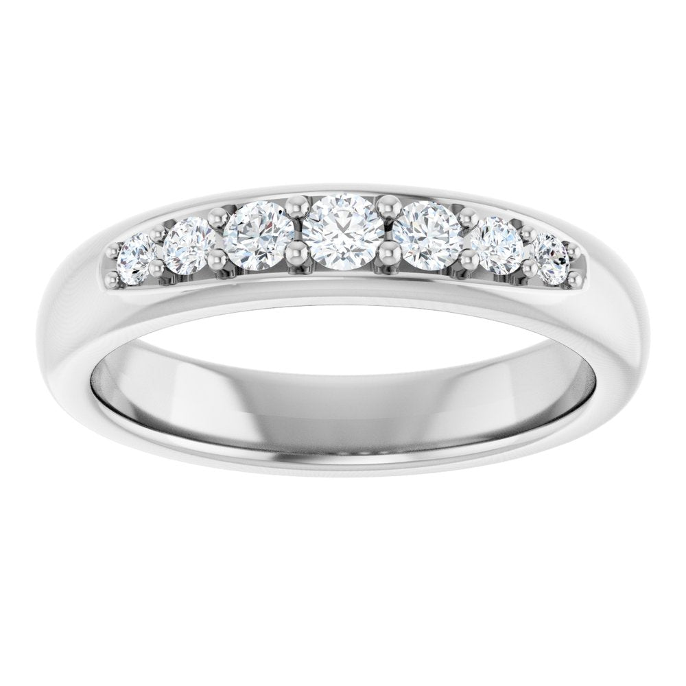 14K White Gold 1/3 CTW Lab-Grown Diamond Band