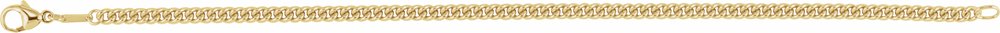 14K Yellow Gold 3.4 mm Curb 8" Chain