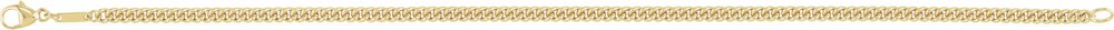 14K Yellow Gold 2.9 mm Curb 8" Chain
