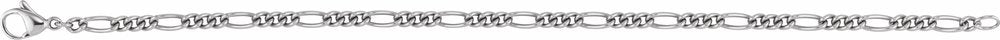 Titanium 3.6 mm Curbed Figaro 8" Chain