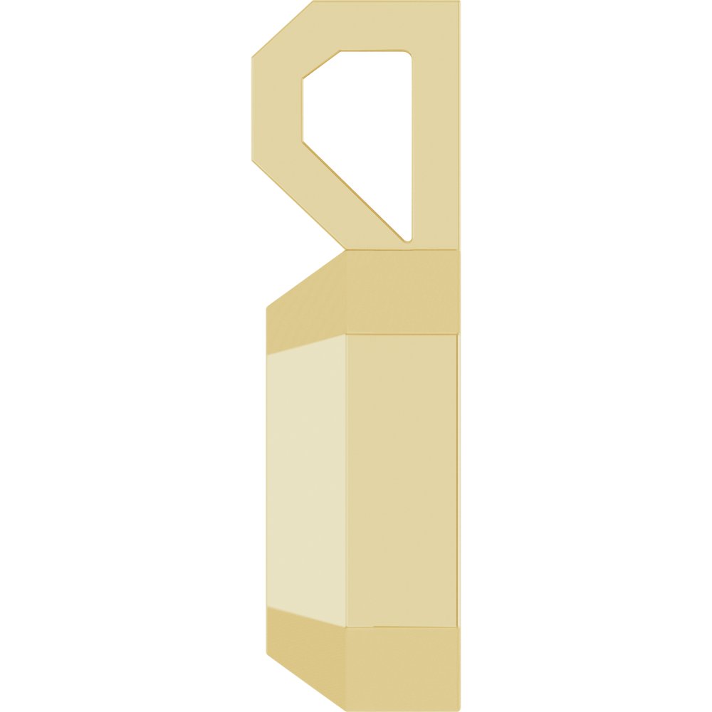 14K Yellow Gold Natural Black Onyx Pendant