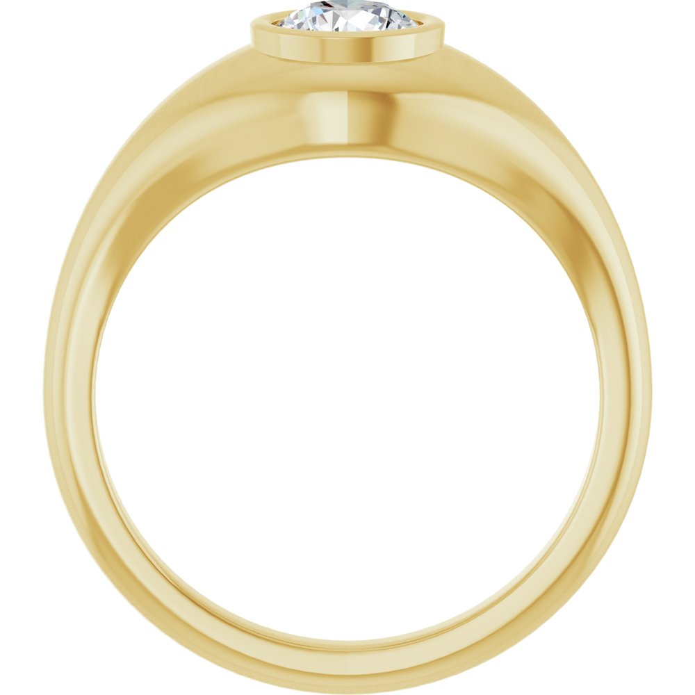 14K Yellow Gold 1/2 CT Lab-Grown Diamond Ring