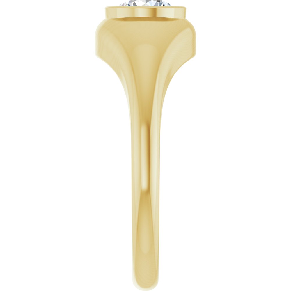 14K Yellow Gold 1/2 CT Lab-Grown Diamond Ring