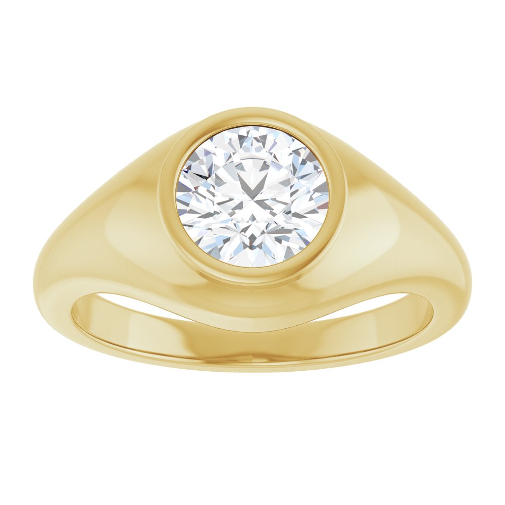 14K Yellow Gold 1 CT Lab-Grown Diamond Ring