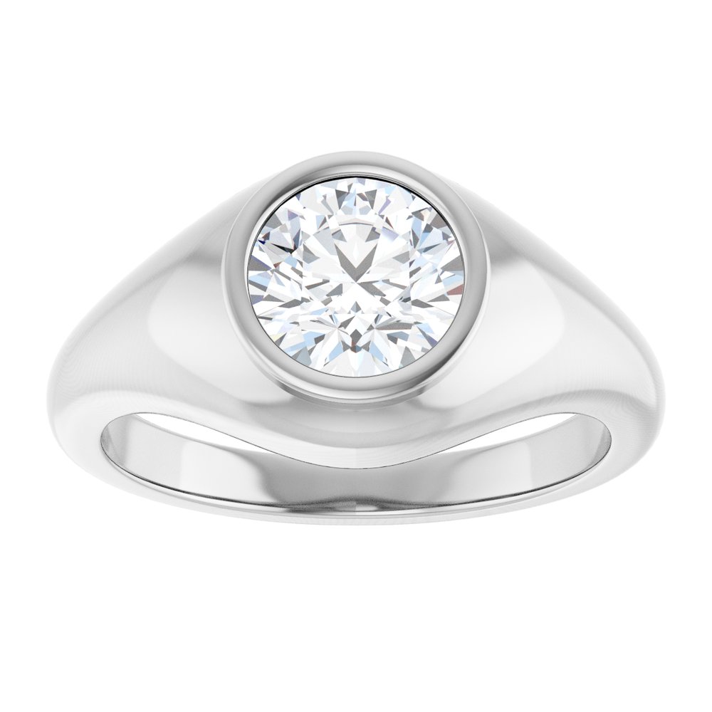 Sterling Silver 1 CT Lab-Grown Diamond Ring
