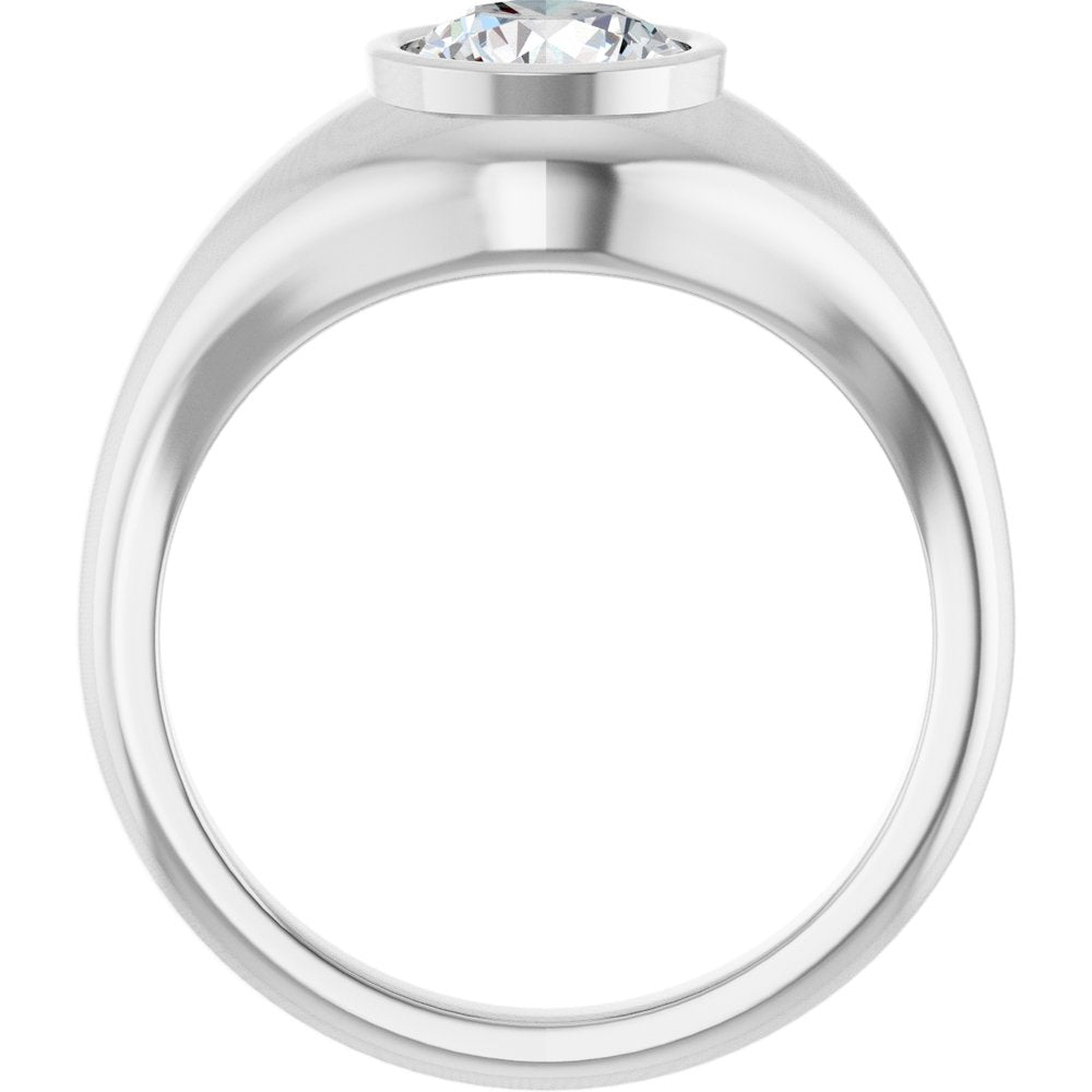 Sterling Silver 1 CT Lab-Grown Diamond Ring
