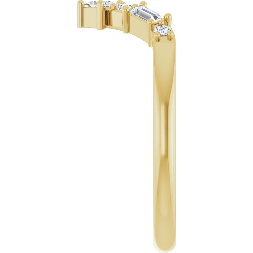 14K Yellow Gold 1/5 CTW Natural Diamond Contour Band