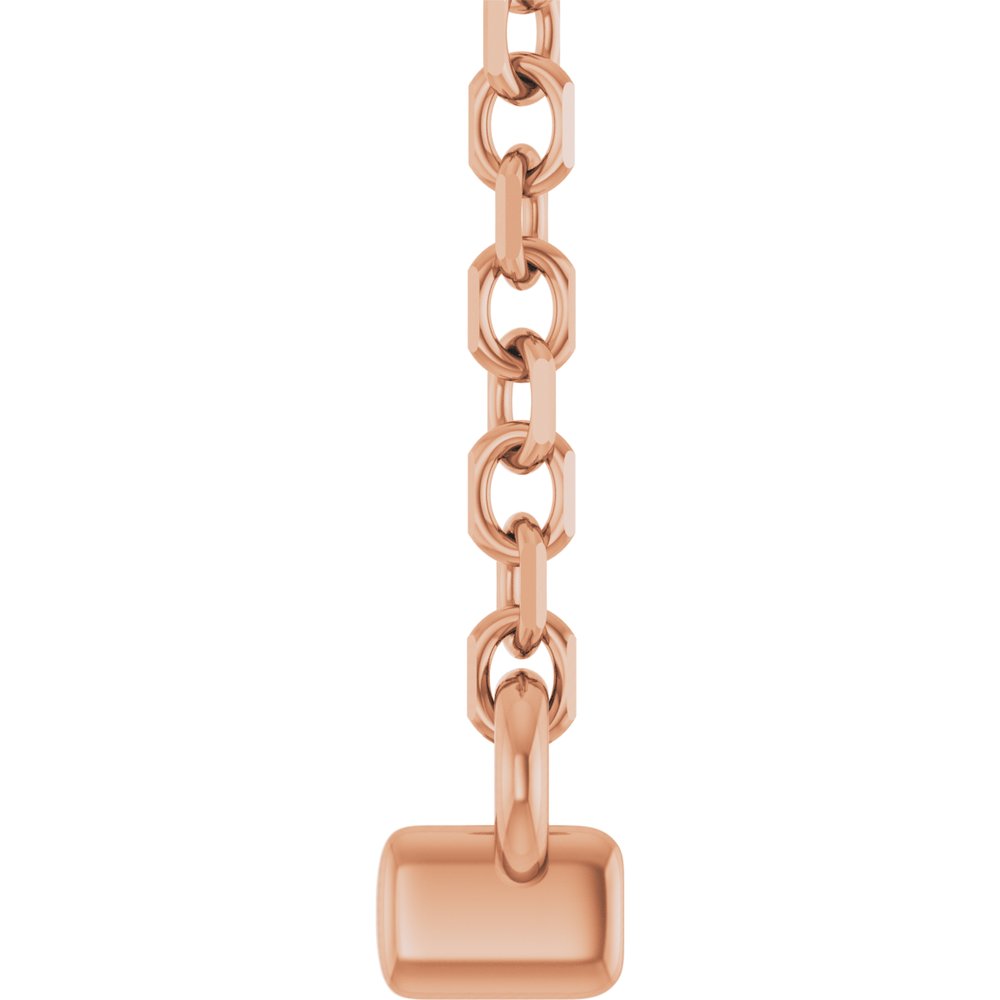14K Rose Gold .06 CTW Lab-Grown Diamond Bar 16" Necklace
