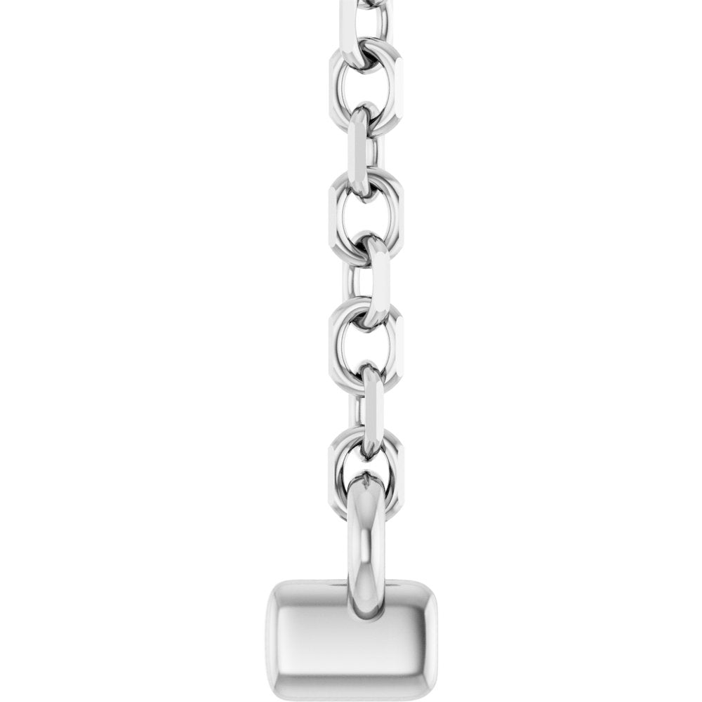Sterling Silver .06 CTW Lab-Grown Diamond Bar 16" Necklace