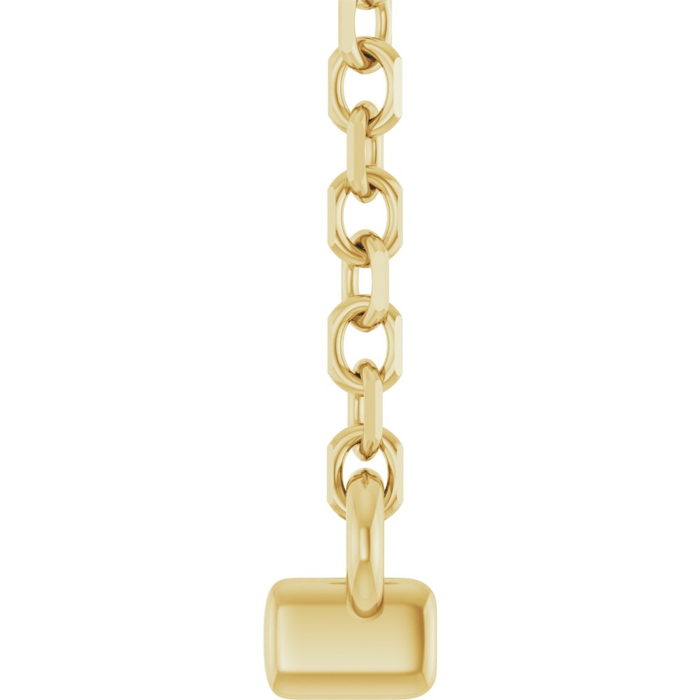14K Yellow Gold .06 CTW Lab-Grown Diamond Bar 16" Necklace