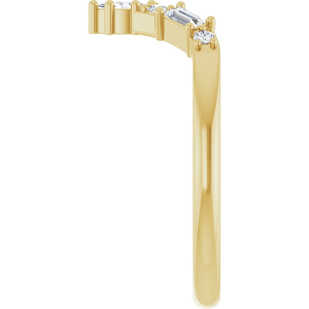 14K Yellow Gold 1/5 CTW Lab-Grown Diamond Contour Band