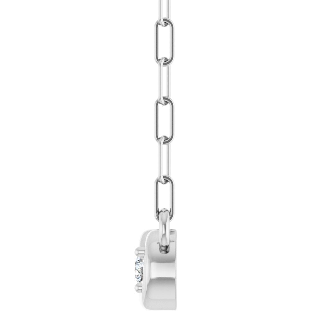 14K White Gold .06 CTW Lab-Grown Diamond Infinity-Inspired 18" Necklace