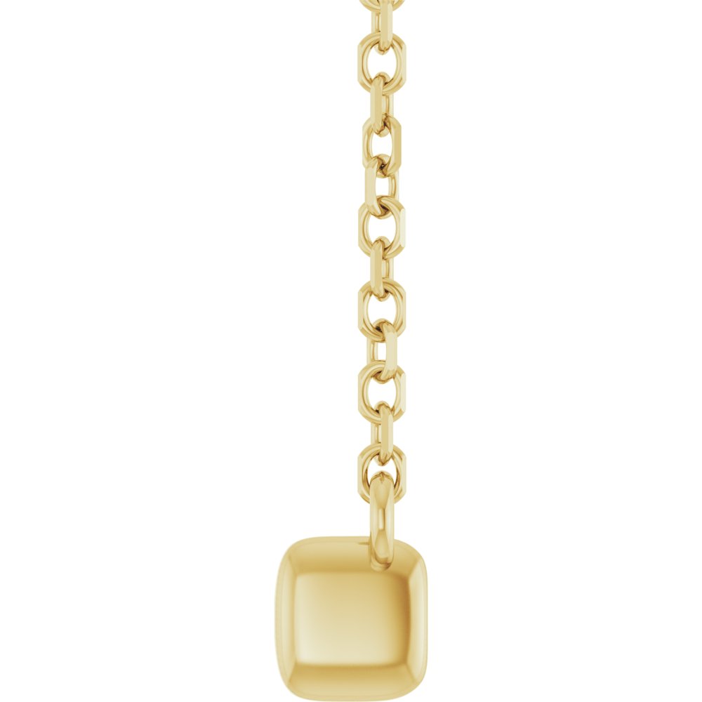 14K Yellow Gold 3/4 CTW Lab-Grown Diamond Bar 18" Necklace