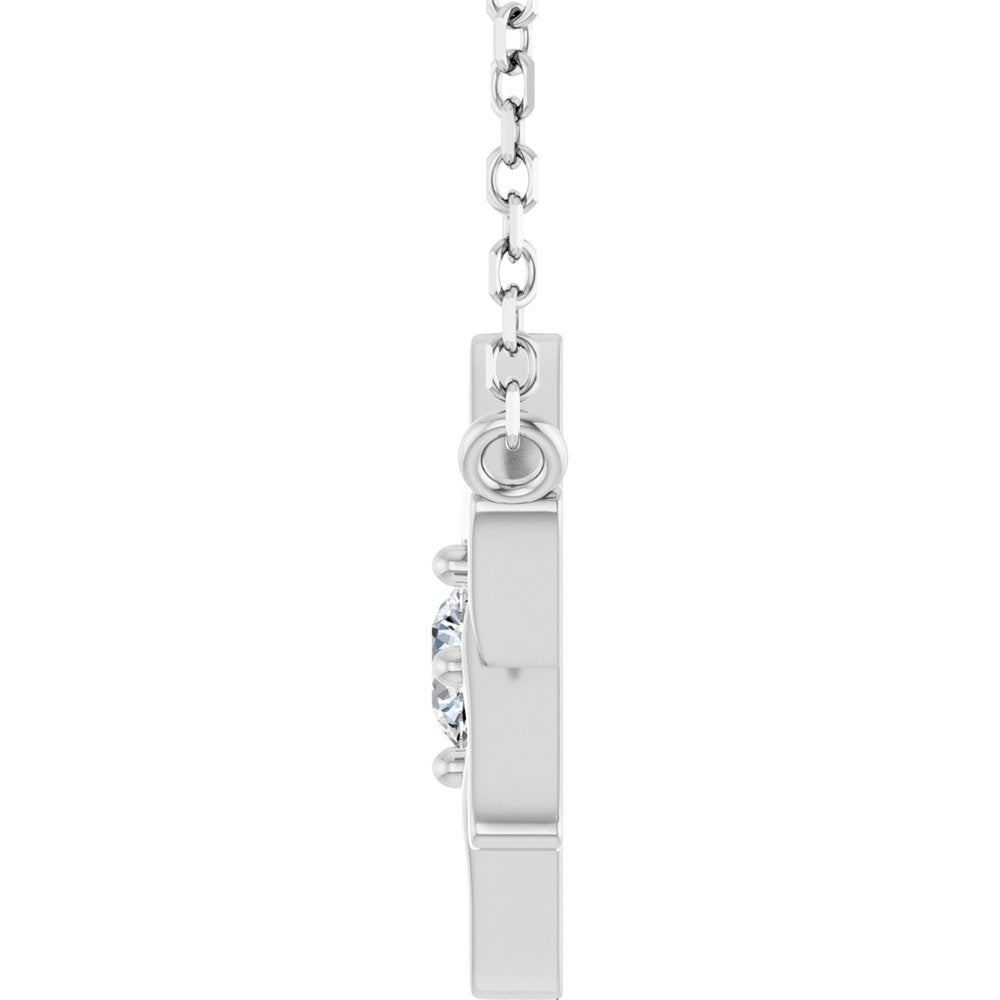 14K Yellow Gold 1/10 CT Lab-Grown Diamond Star of David 18" Necklace