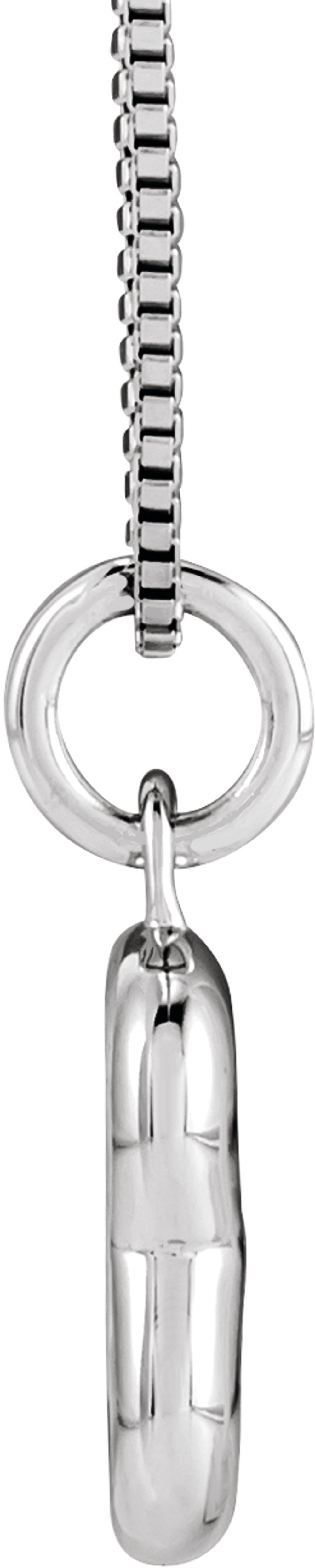 Sterling Silver Bubble Initial B 18" Necklace