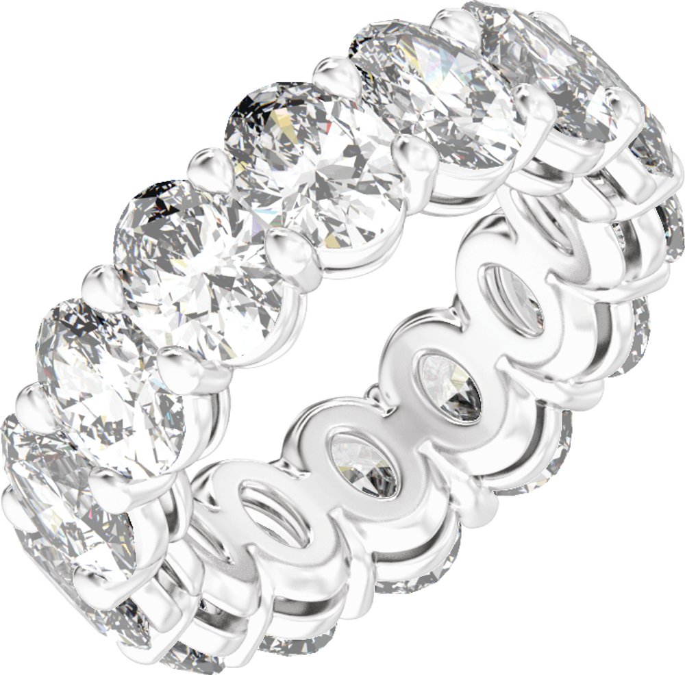 Platinum 4 3/4 CTW Lab-Grown Diamond Low Profile Eternity Band