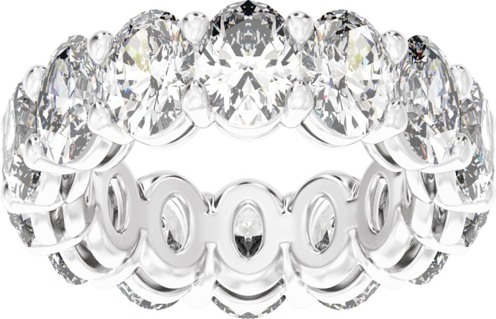 14K White Gold 5 CTW Lab-Grown Diamond Low Profile Eternity Band